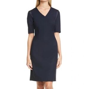 Hugo Boss Navy Midi Dress